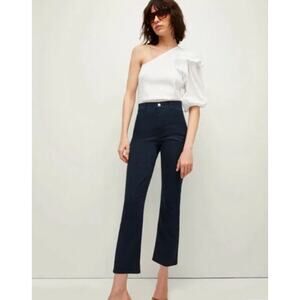 Veronica Beard Women's Diantha One Shoulder Ribbed Ruffle Top L NWT 348 White